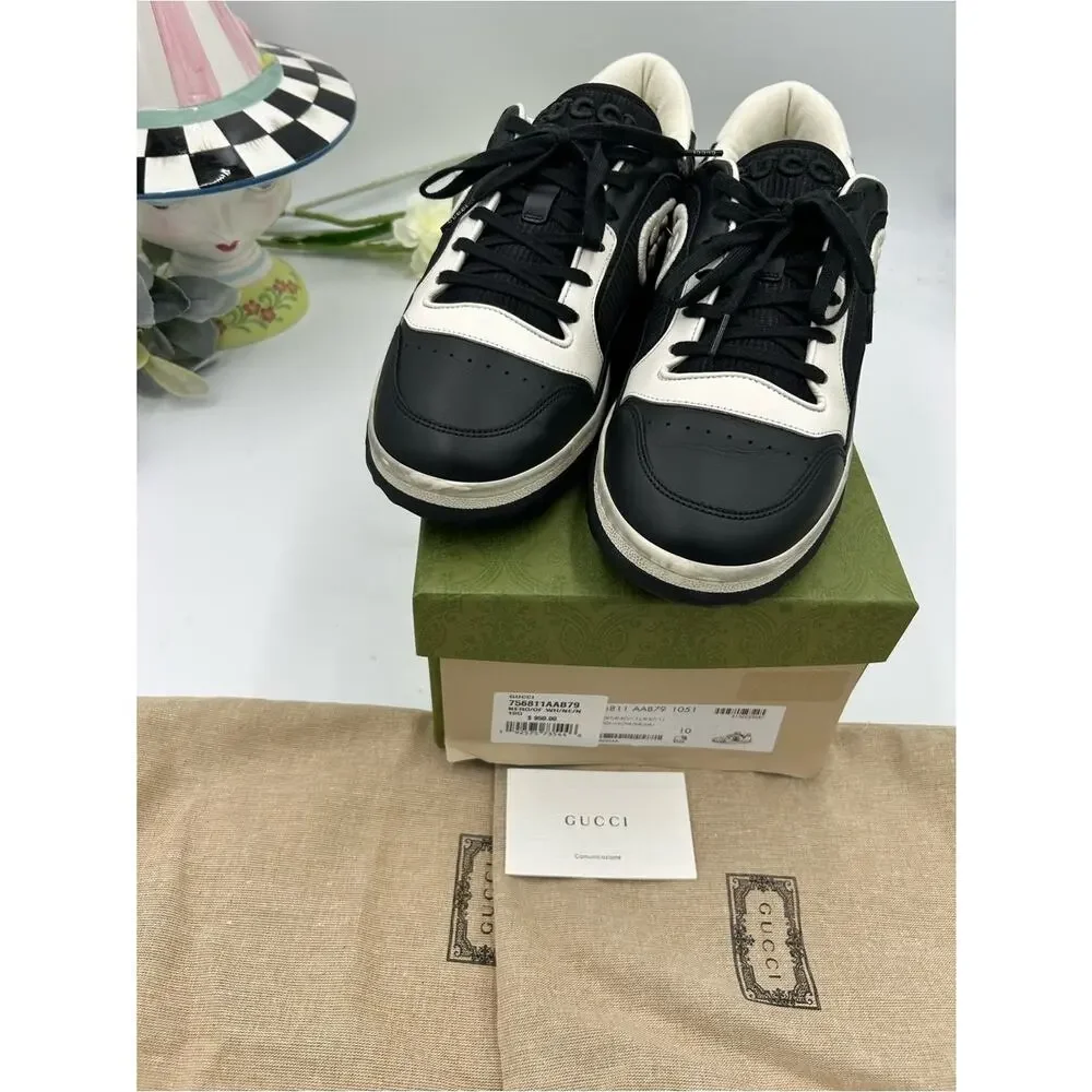 Men's Gucci Mac 80 low top leather sneakers size 10 made in Italy